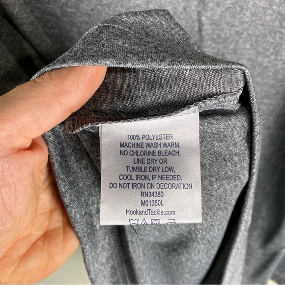 Hook‎ & Tackle: Men's Performance Fishing Boating SPF Shirt Top Small (NWT) - Picture 7 of 7